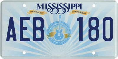 MS license plate AEB180