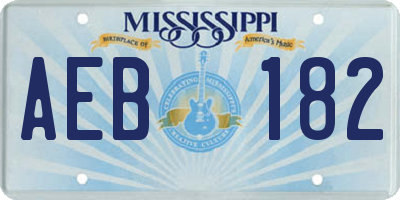 MS license plate AEB182