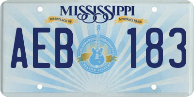 MS license plate AEB183