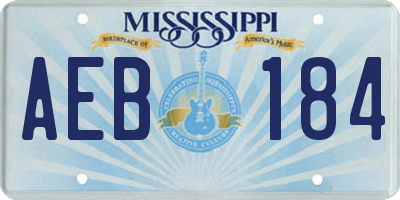 MS license plate AEB184