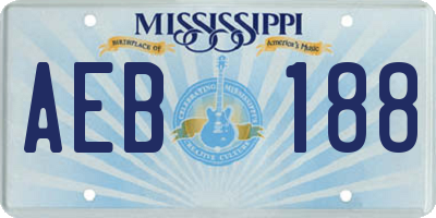 MS license plate AEB188
