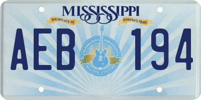MS license plate AEB194