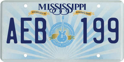 MS license plate AEB199