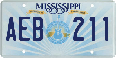 MS license plate AEB211
