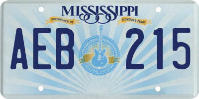 MS license plate AEB215