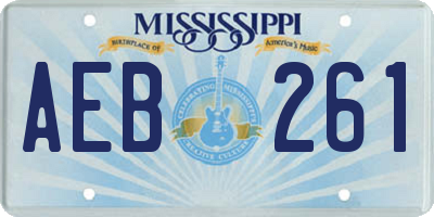 MS license plate AEB261