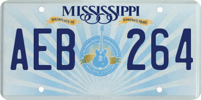 MS license plate AEB264