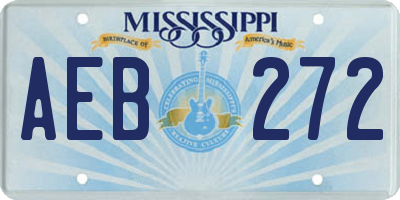 MS license plate AEB272