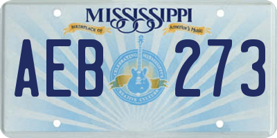 MS license plate AEB273