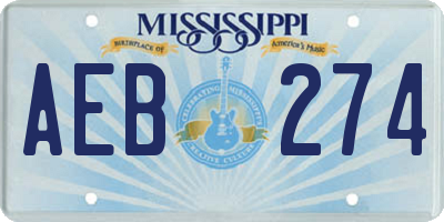 MS license plate AEB274