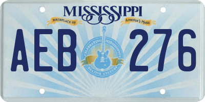 MS license plate AEB276