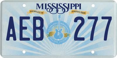 MS license plate AEB277