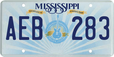 MS license plate AEB283
