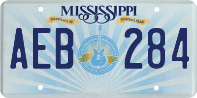 MS license plate AEB284