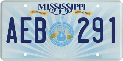 MS license plate AEB291
