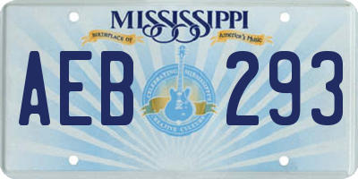 MS license plate AEB293