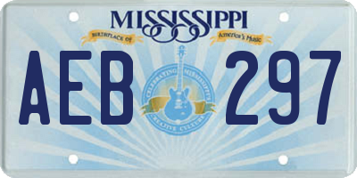 MS license plate AEB297