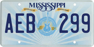 MS license plate AEB299