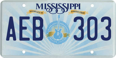 MS license plate AEB303