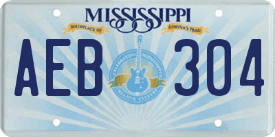 MS license plate AEB304