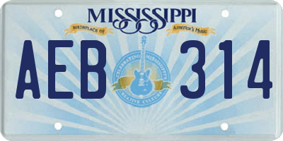 MS license plate AEB314