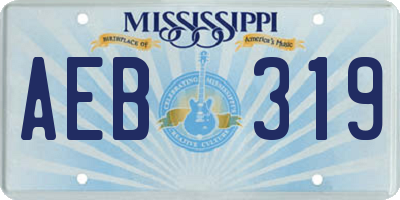 MS license plate AEB319