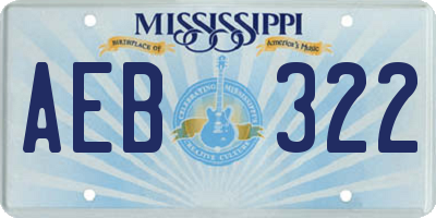 MS license plate AEB322
