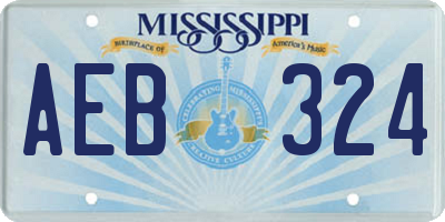 MS license plate AEB324