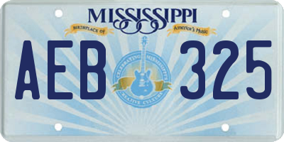 MS license plate AEB325