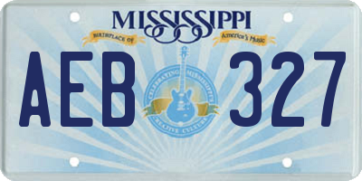MS license plate AEB327