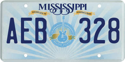 MS license plate AEB328