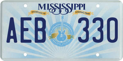 MS license plate AEB330