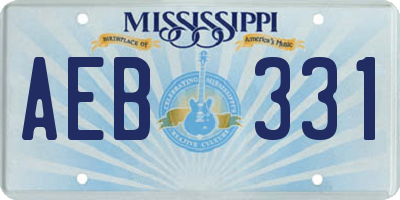 MS license plate AEB331