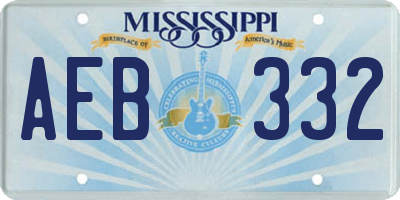 MS license plate AEB332