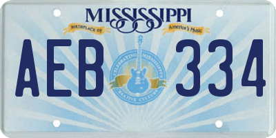 MS license plate AEB334