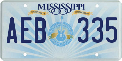 MS license plate AEB335
