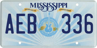MS license plate AEB336