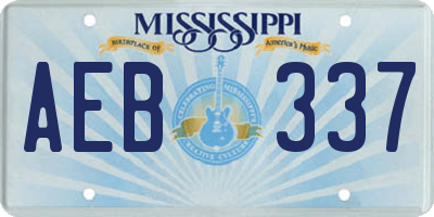 MS license plate AEB337
