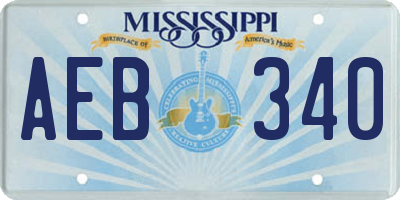 MS license plate AEB340