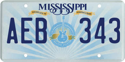 MS license plate AEB343