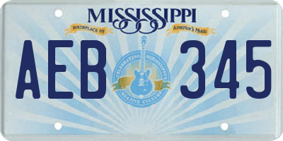 MS license plate AEB345