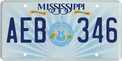 MS license plate AEB346