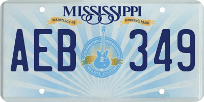 MS license plate AEB349
