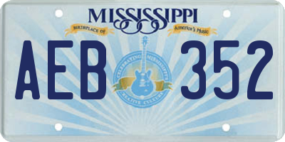 MS license plate AEB352