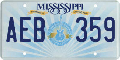 MS license plate AEB359