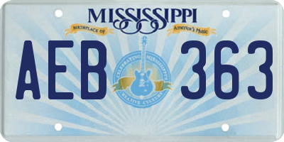 MS license plate AEB363