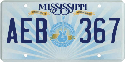 MS license plate AEB367