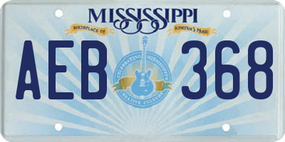 MS license plate AEB368