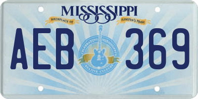 MS license plate AEB369
