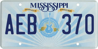 MS license plate AEB370